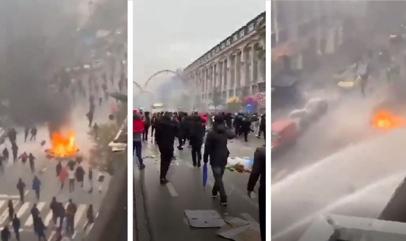 Bruxelles Guerriglia Urbana Dopo La Vittoria Del Marocco Sul Belgio