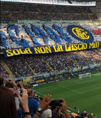 La Curva Nord dell'Inter ha vinto: la coreografia per Belardinelli