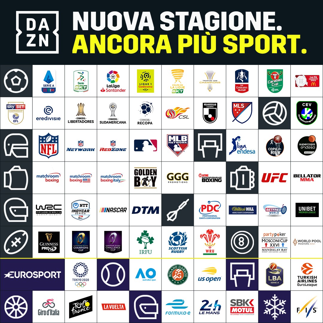 DAZN, Nuova Stagione: Ancora Più Sport [DETTAGLI]