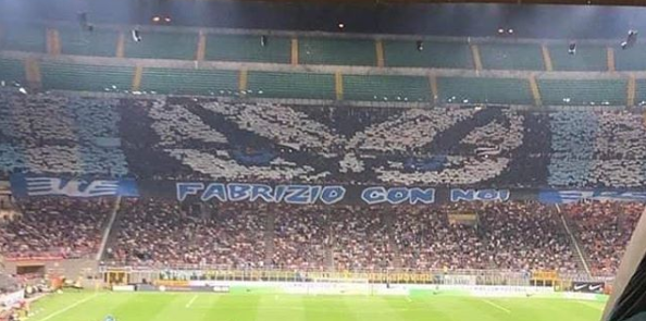 Inter, coreografia per il tifoso della Lazio Diabolik: striscioni anche per  Oriali [FOTO]