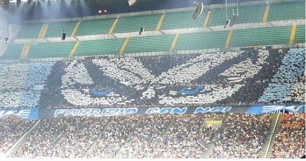 Inter-Lecce: coreografia della Curva Nord per ricordare Diabolik