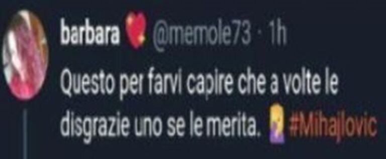 reazioni social mihajlovic