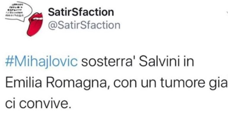 reazioni social mihajlovic