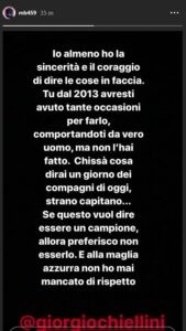 storia instagram balotelli chiellini