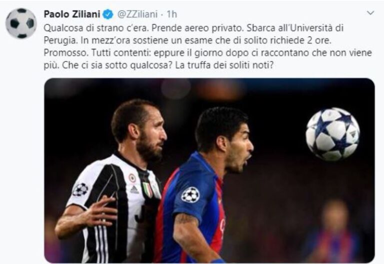 Paolo Ziliani tweet Suarez