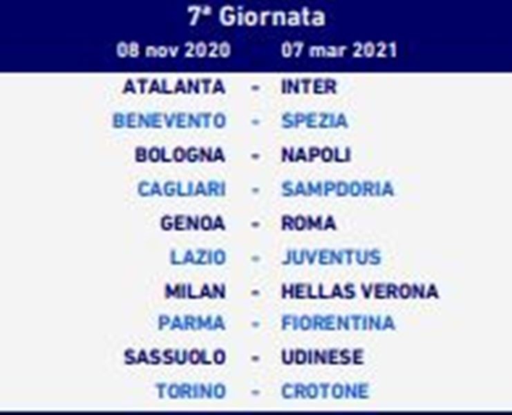 calendario serie a