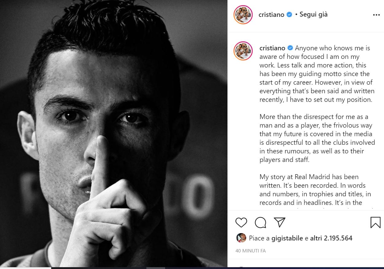 Cristiano Ronaldo perde le staffe: il messaggio dopo le ...