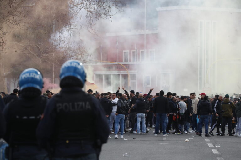 tensione tifosi lazio roma