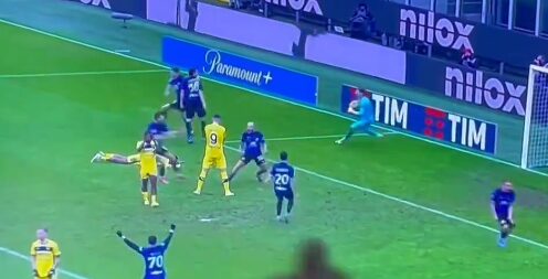 Inter Verona gesto Dimarco Acerbi rigore Henry