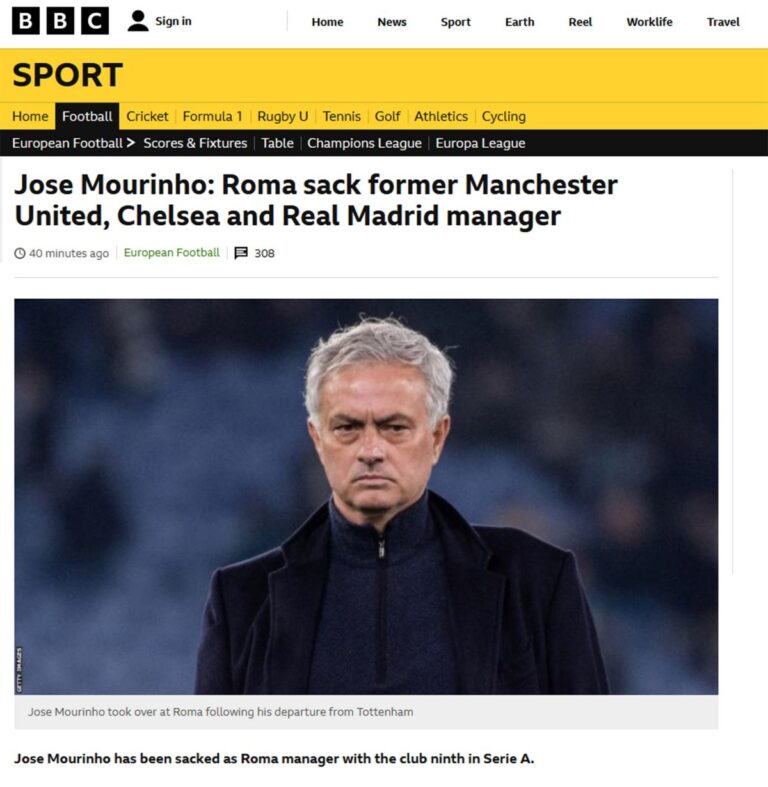 esonero Mourinho