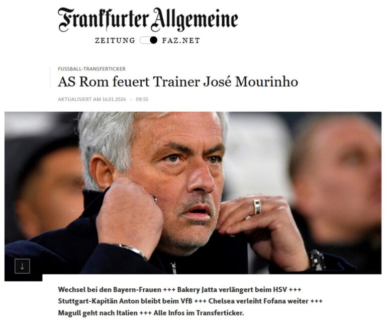 esonero Mourinho