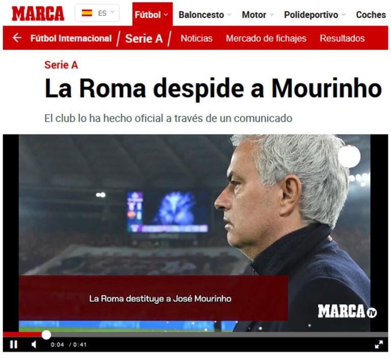 esonero Mourinho