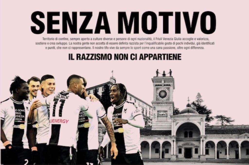 pagina razzismo Udinese