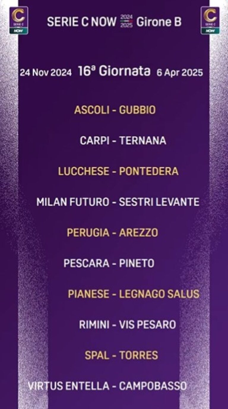 calendario Serie C