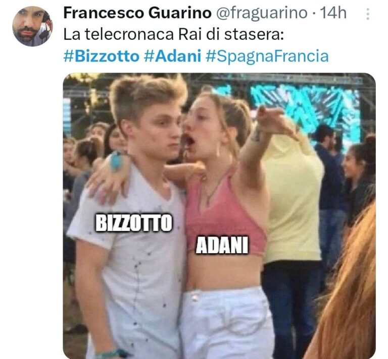 Meme Telecronaca Bizzotto-Adani