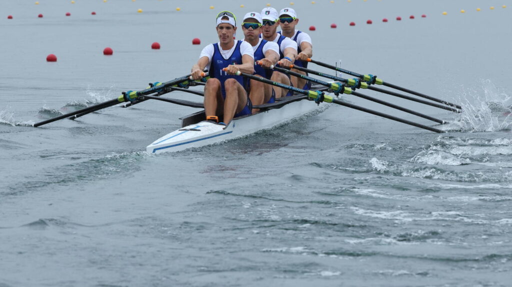 Olimpiadi canottaggio 4 coppia Gentili, Panizza, Rambaldi e Chiumento