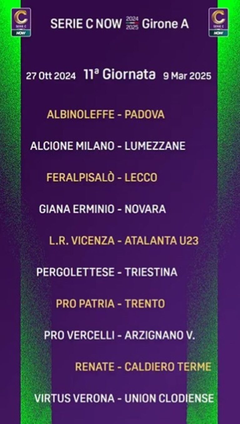 calendario Serie C