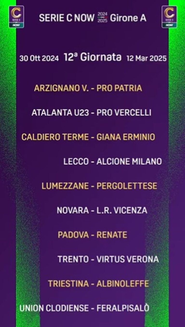 calendario Serie C