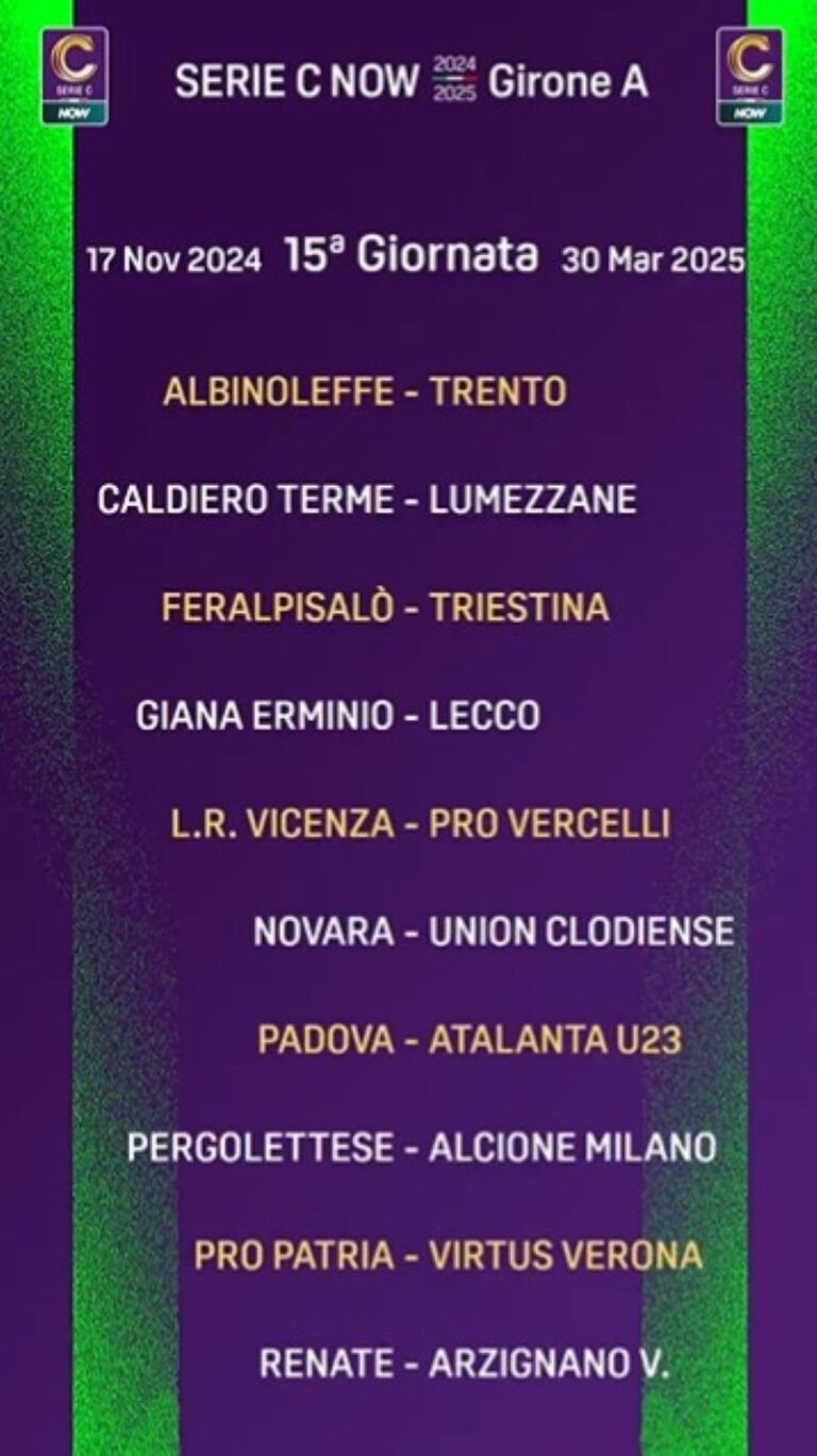 calendario Serie C