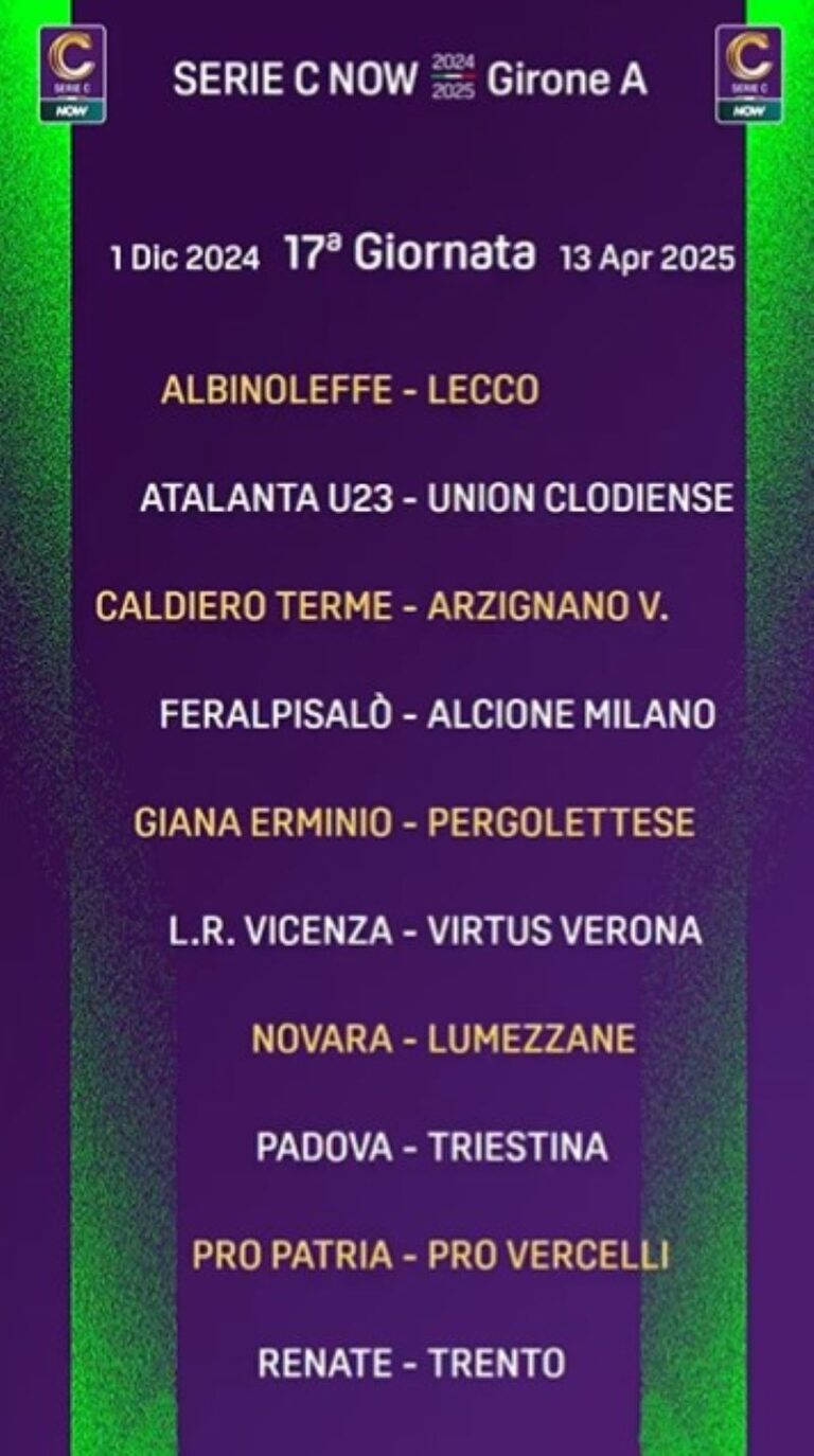 calendario Serie C