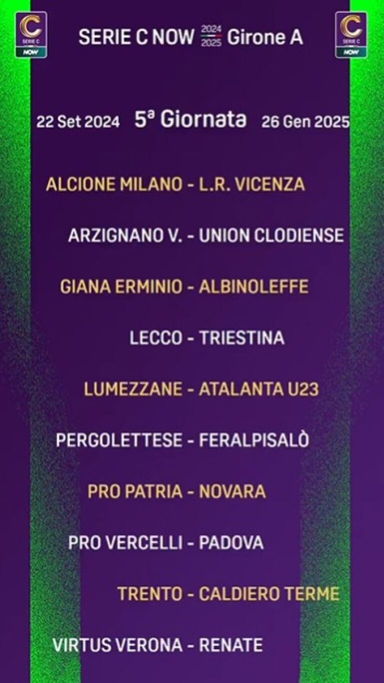 calendario Serie C