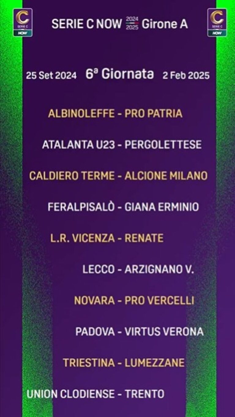 calendario Serie C