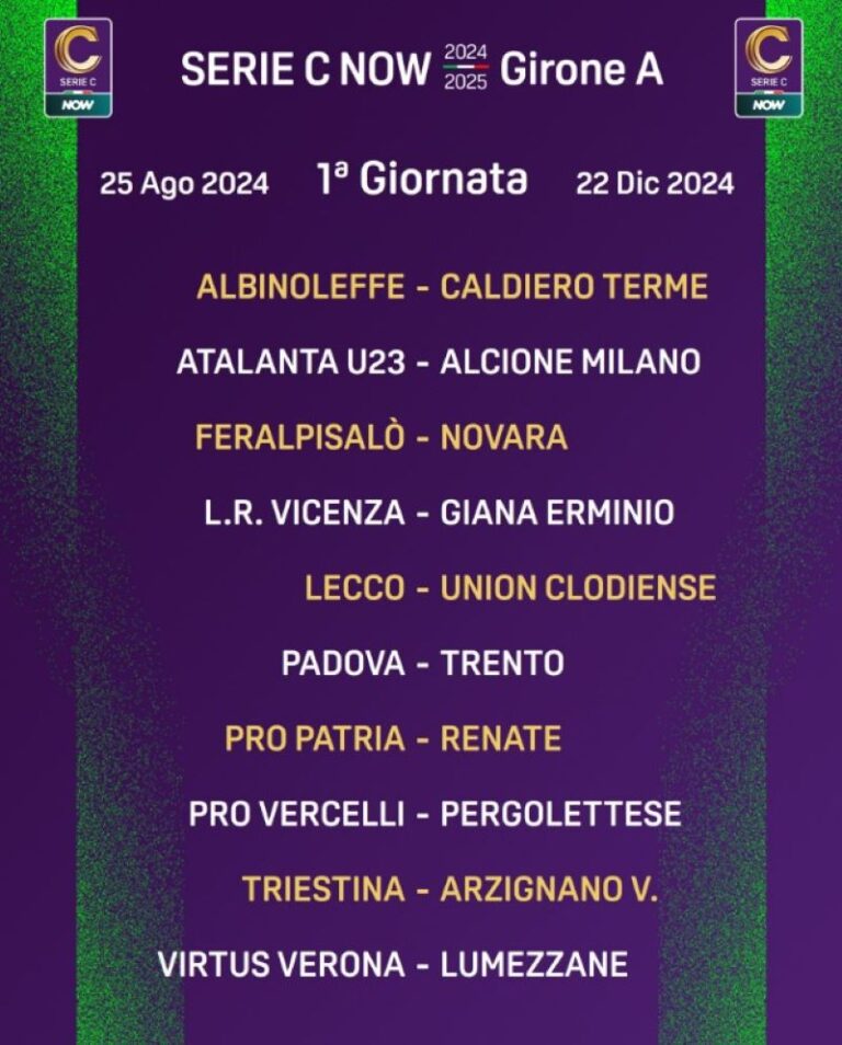 calendario Serie C