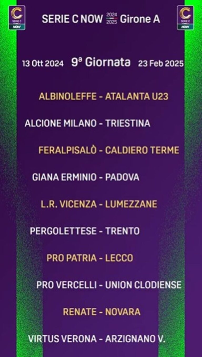 calendario Serie C