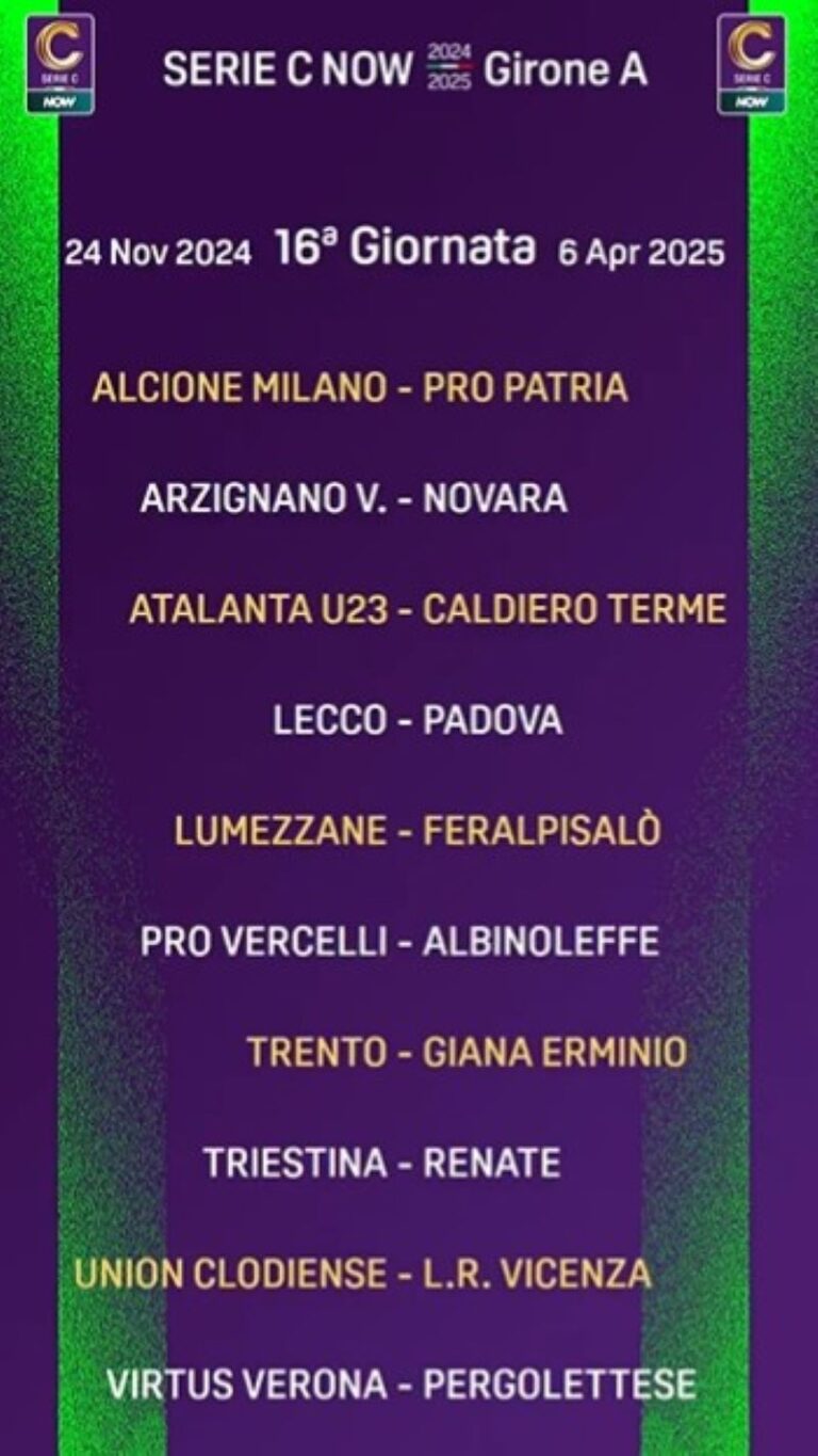 calendario Serie C