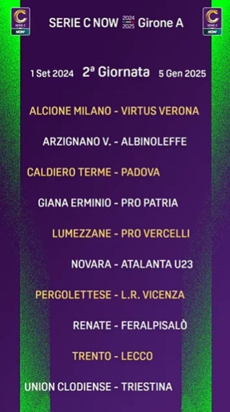 calendario Serie C