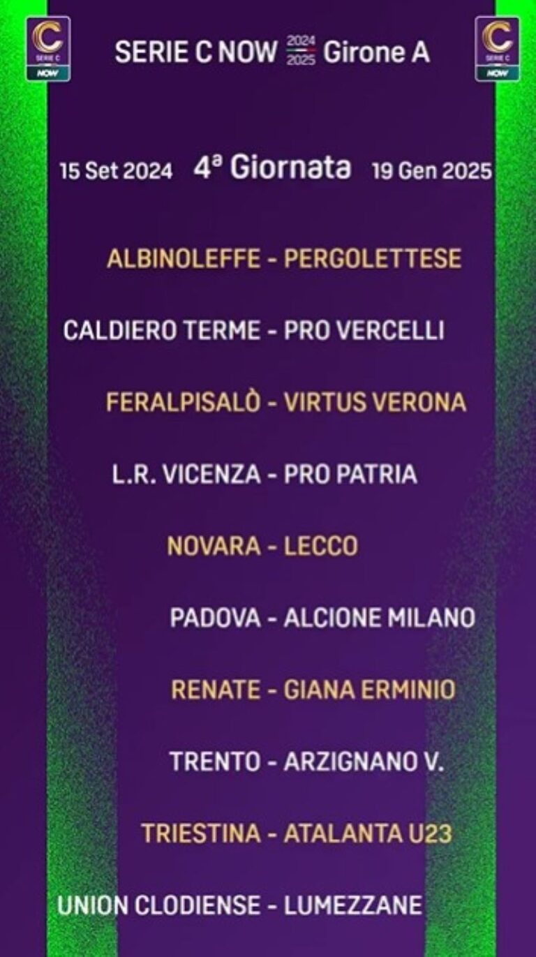 calendario Serie C