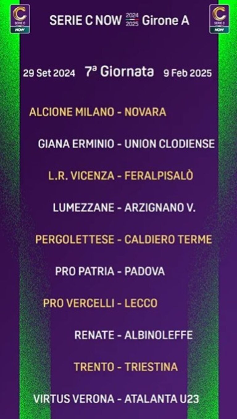 calendario Serie C