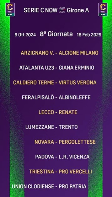 calendario Serie C