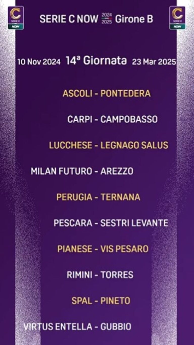 calendario Serie C