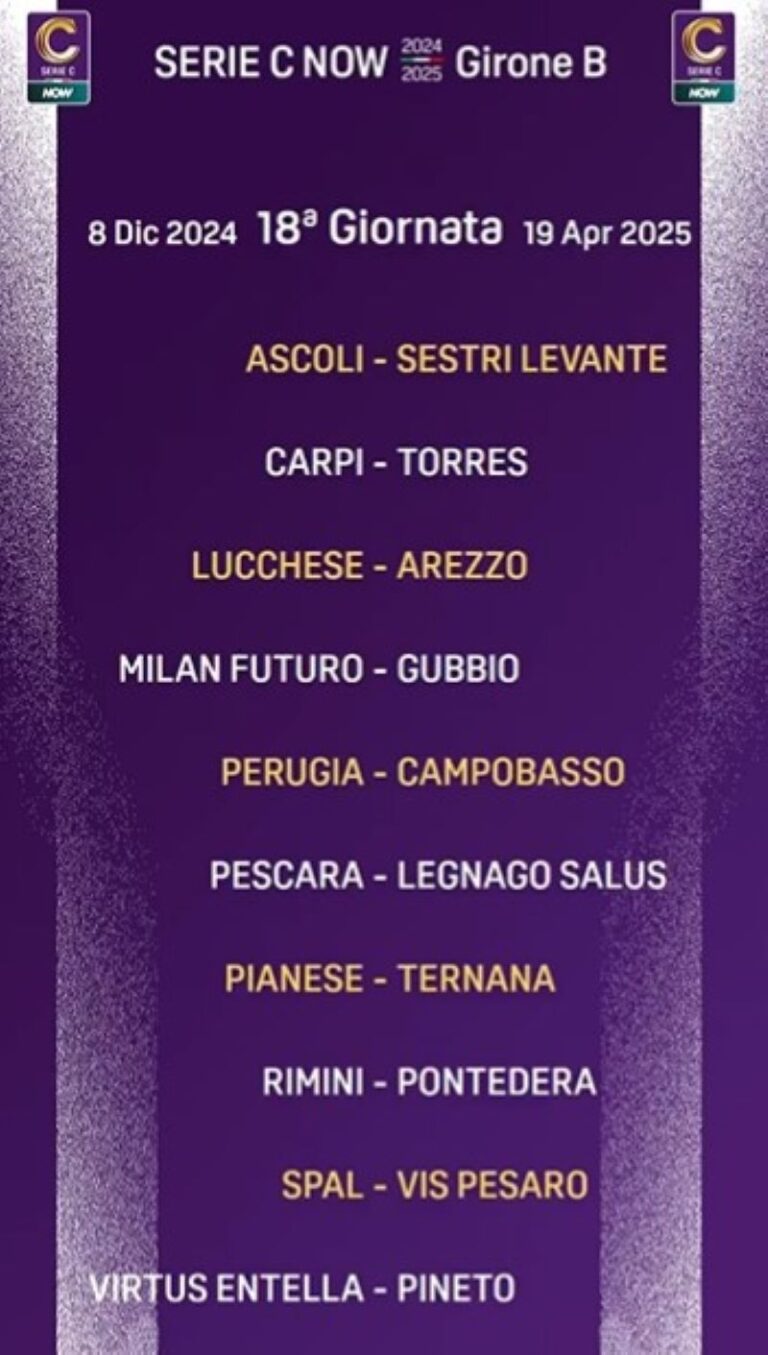 calendario Serie C