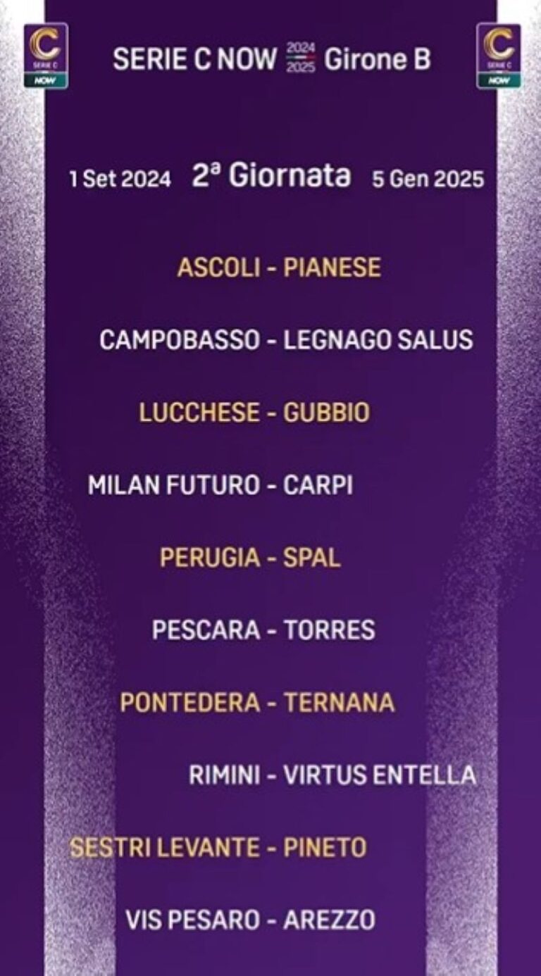 calendario Serie C