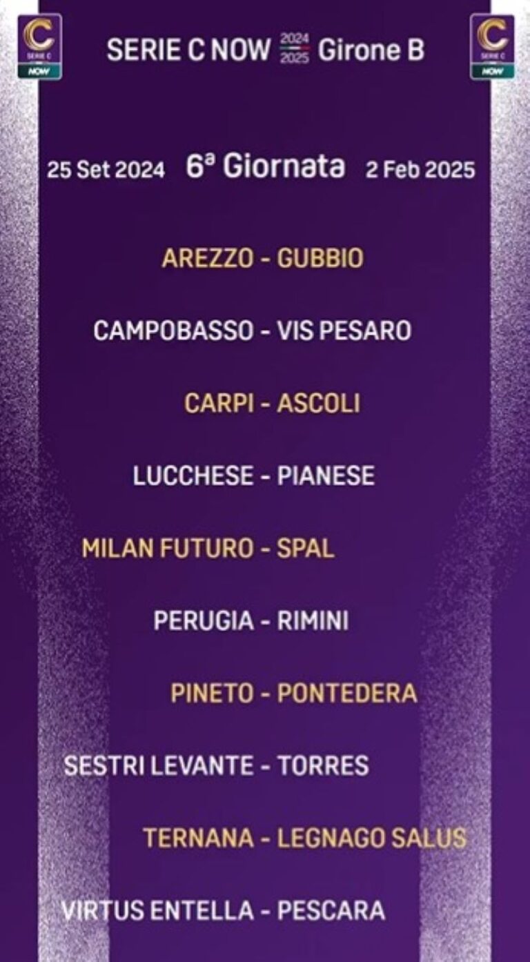 calendario Serie C