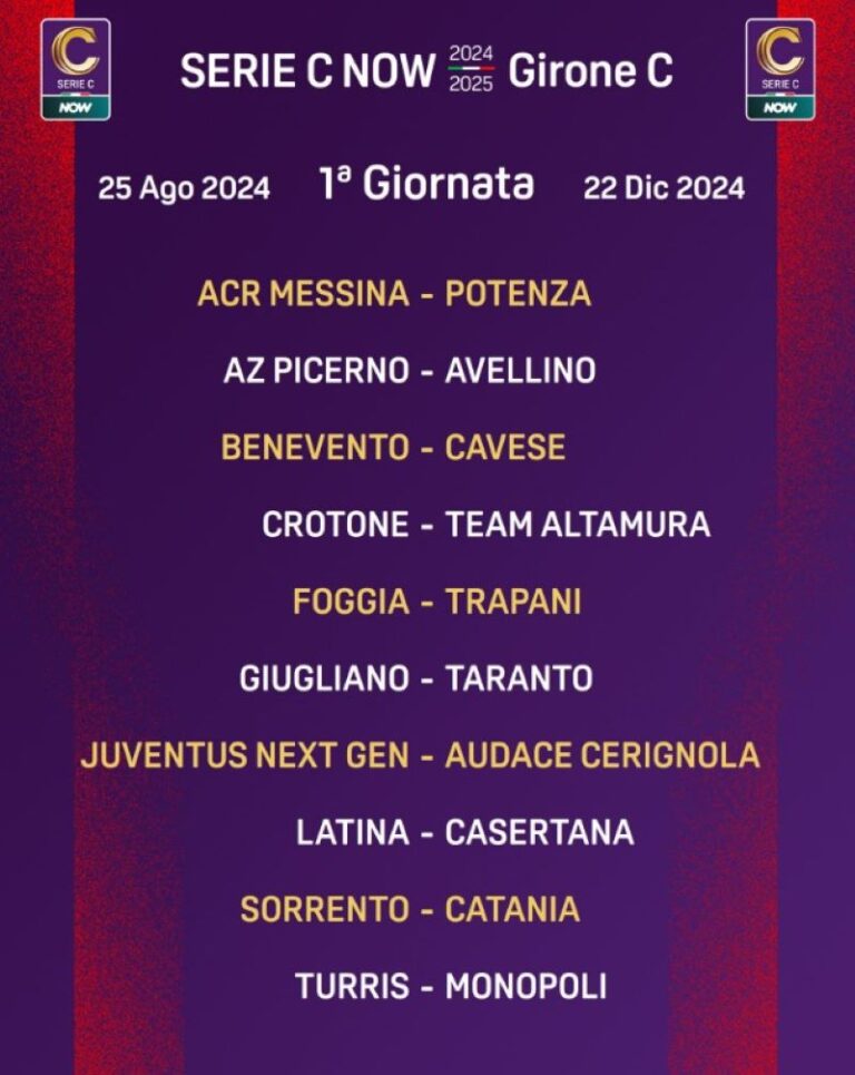 calendario Serie C