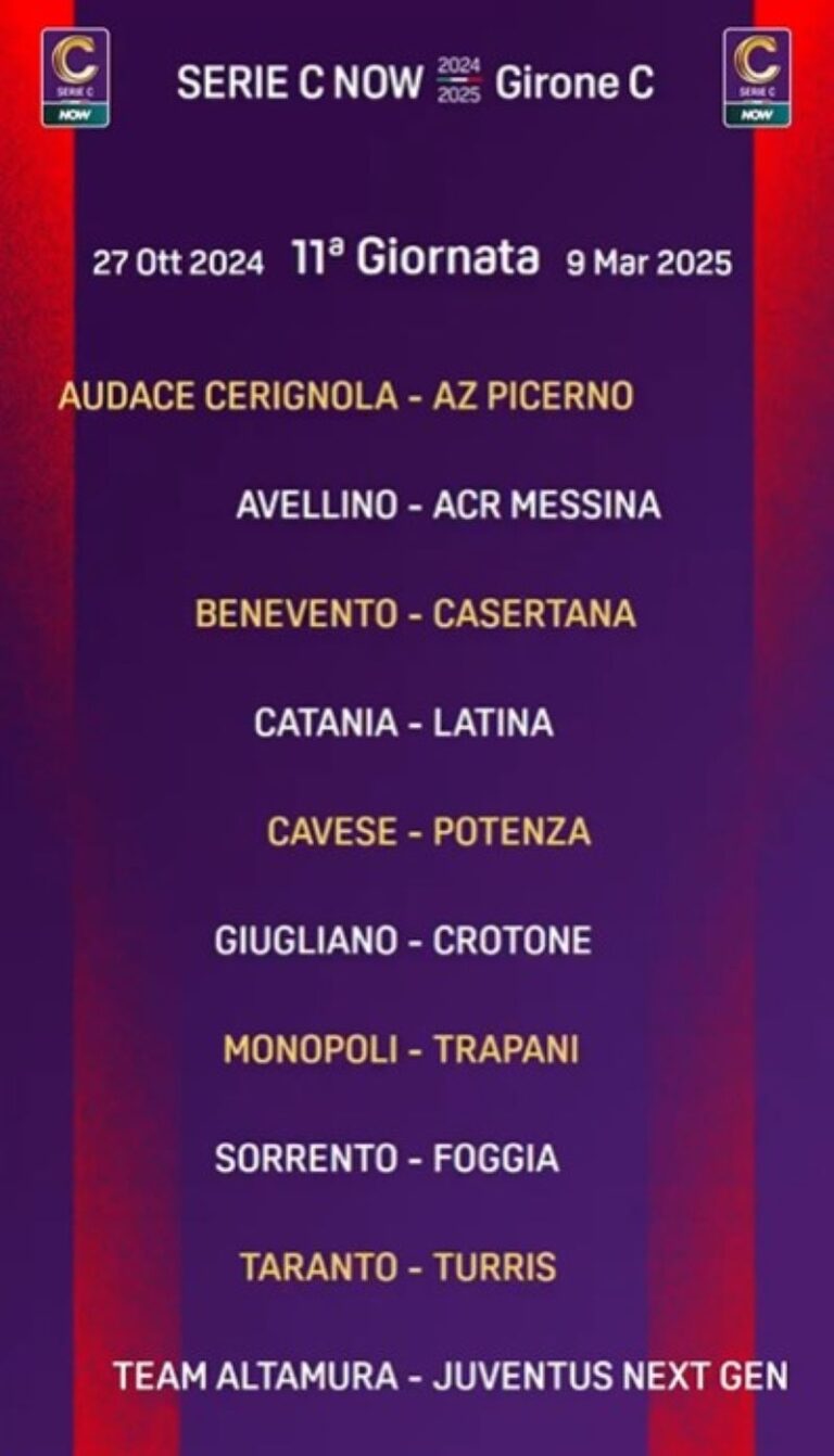 calendario Serie C