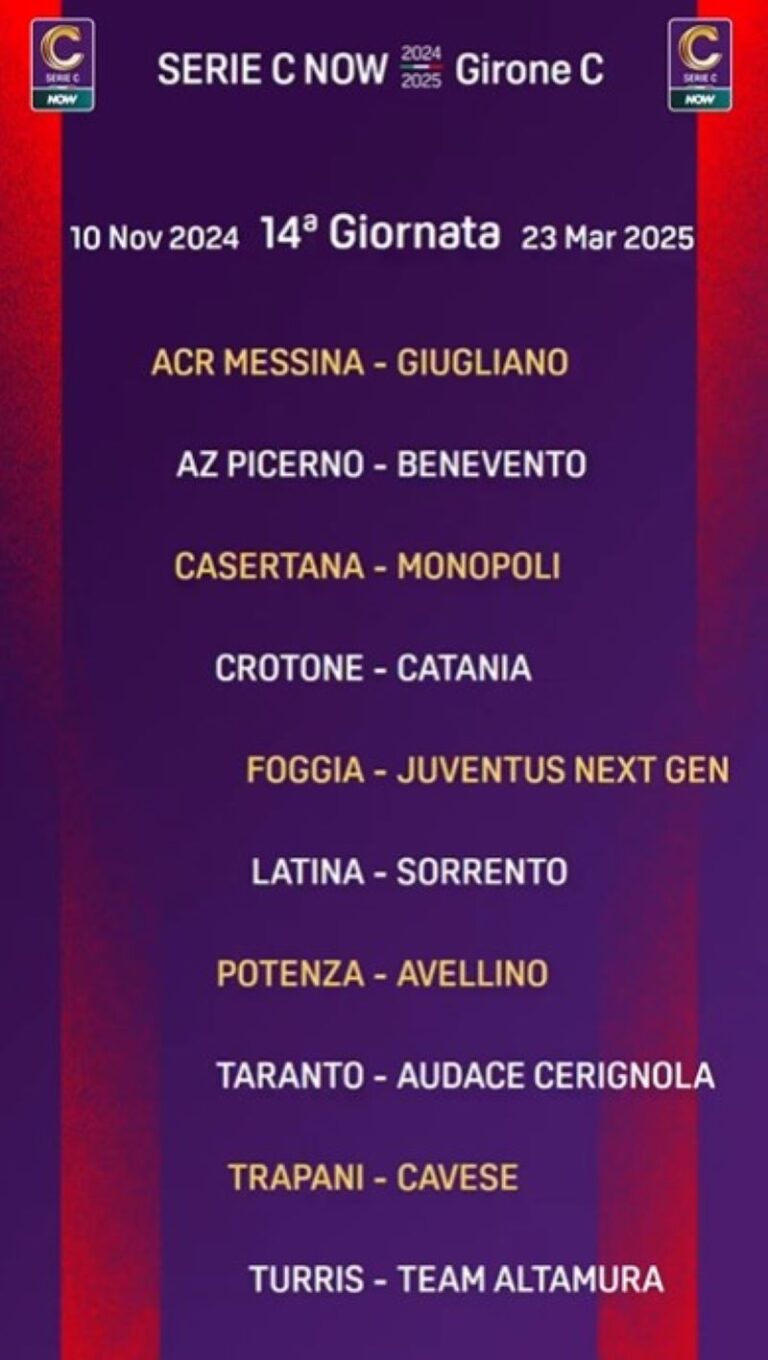 calendario Serie C