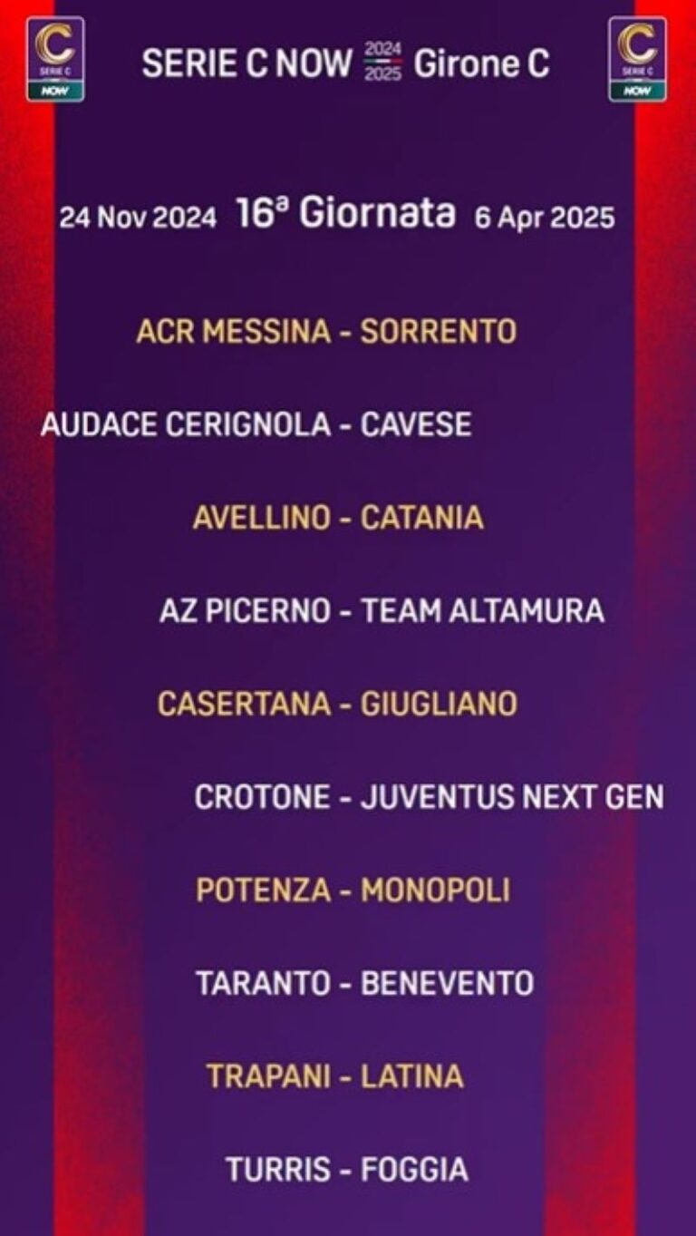 calendario Serie C