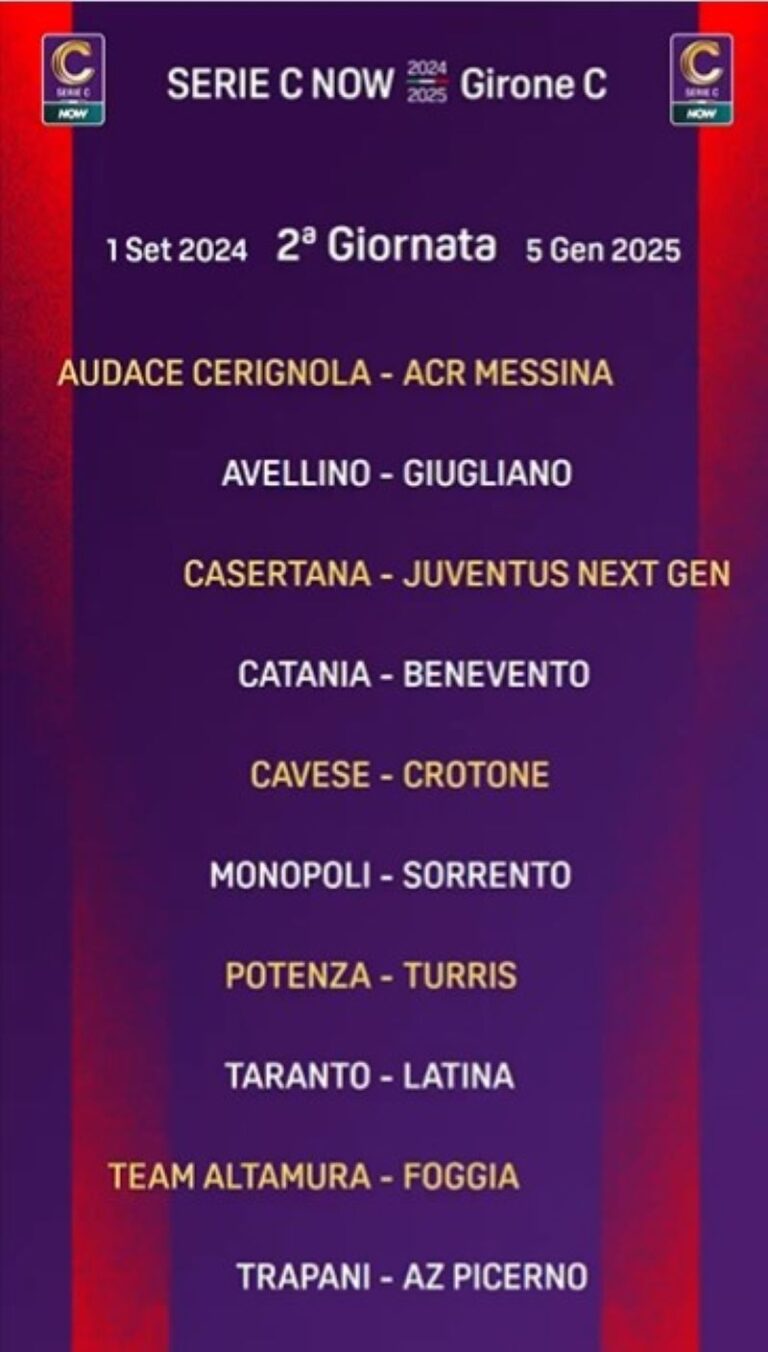 calendario Serie C