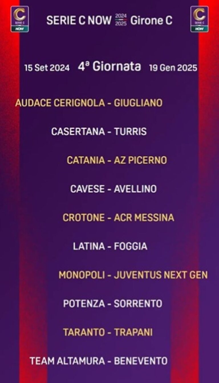 calendario Serie C