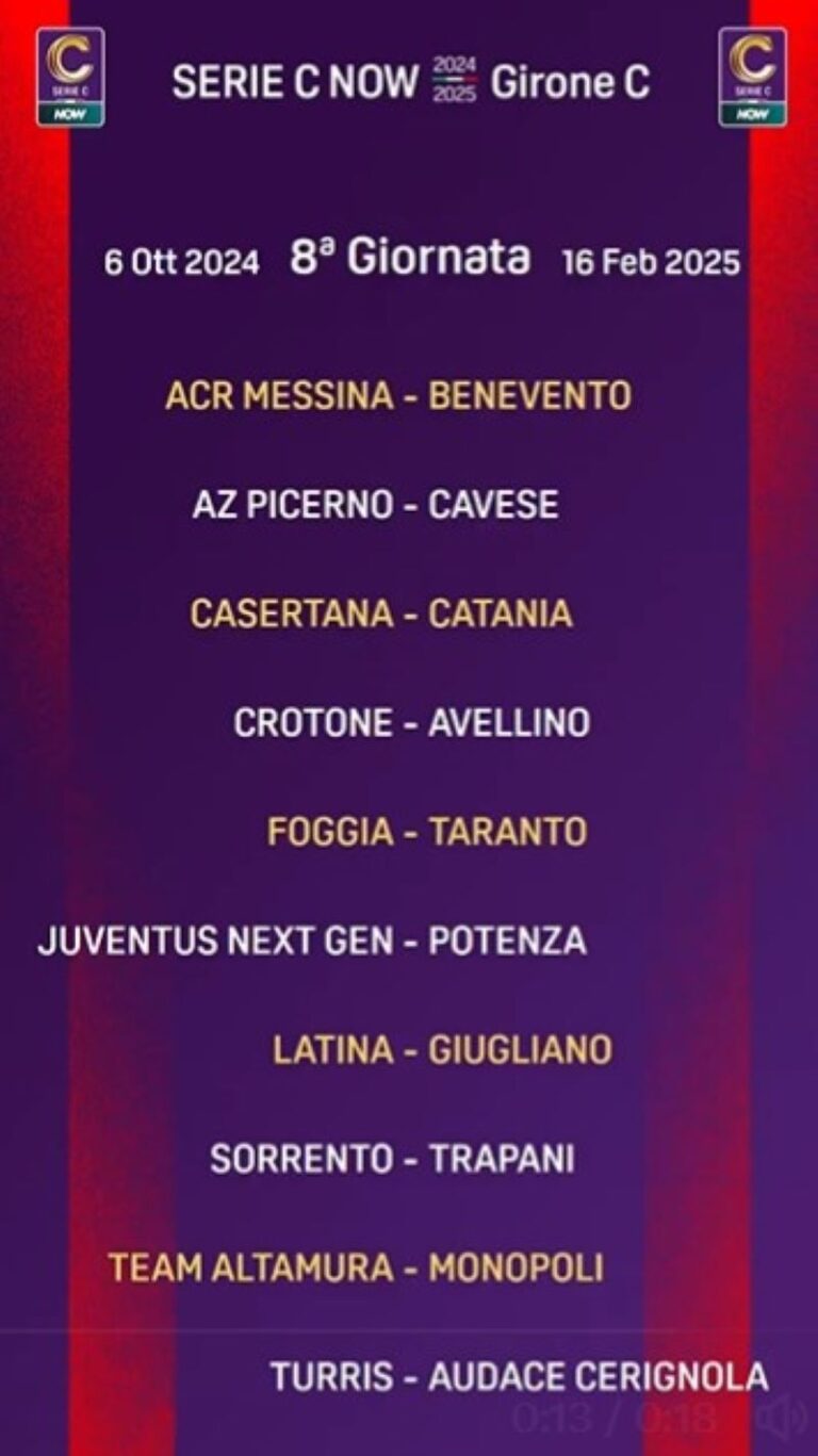 calendario Serie C