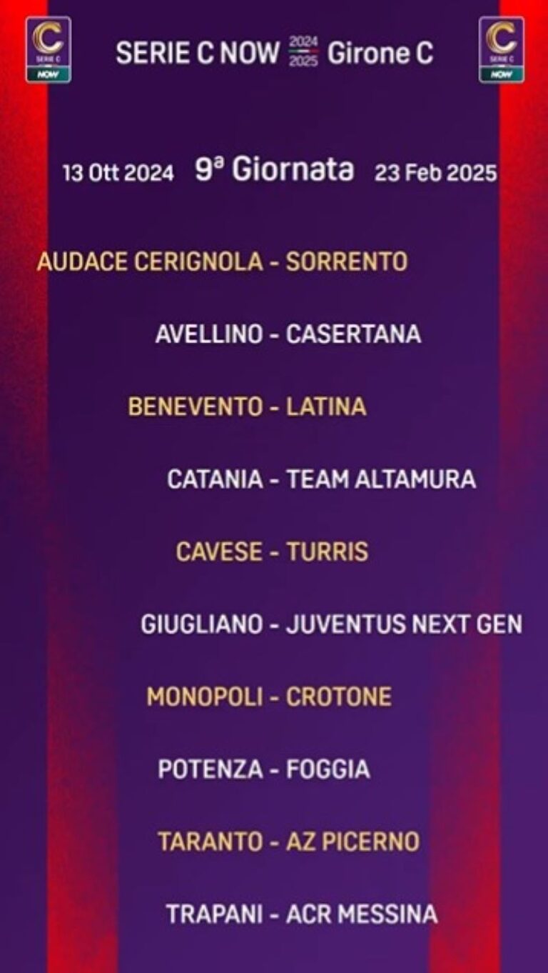 calendario Serie C