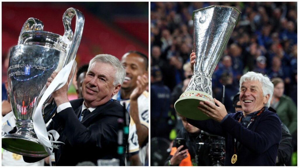 Real Madrid-Atalanta Ancelotti e Gasperini