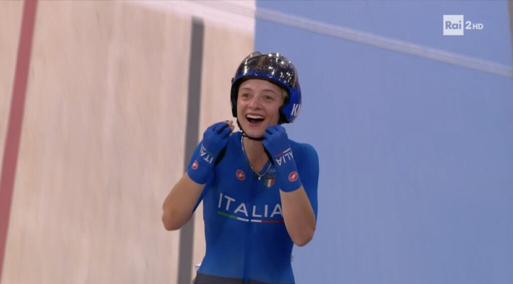 chiara consonni gesto mani medaglia d'oro olimpiadi parigi