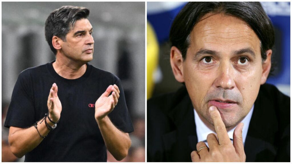 Paulo Fonseca e Simone Inzaghi Milan-Inter