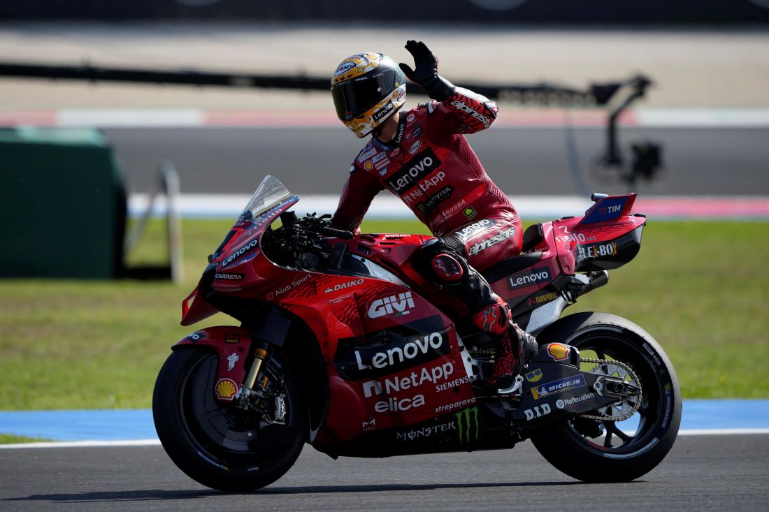 MotoGP, Bagnaia vince la Sprint Race di Misano 2: la classifica piloti