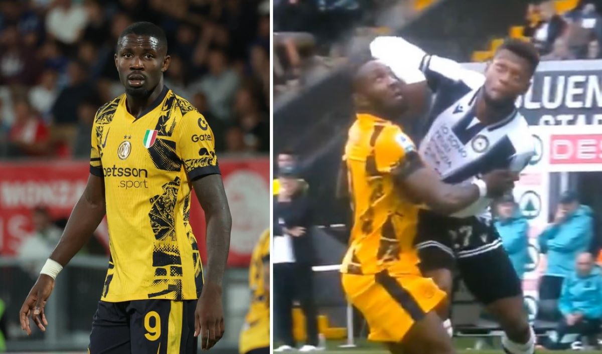 “Thuram senza mutande”, incidente ‘piccante’ contro l’Udinese: Kabasele gli sfila i pantaloncini | VIDEO